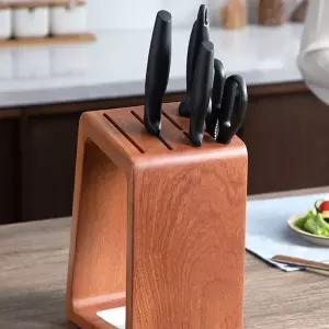 칼블럭 나이프 칼꽂이 우드 칼집 원목 수납 보관함 우단목