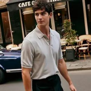 매장정품 HAZZYS 헤지스 [25FW] 남성 와플 조직 카라 티셔츠 HZTS5F401G1 827290