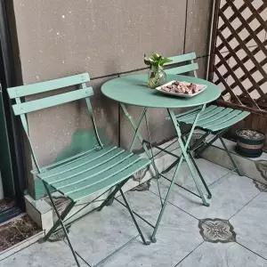 발코니 접이식 테이블 의자 간이 세트 정원 테라스