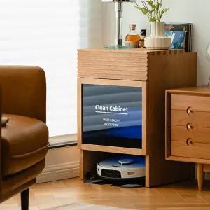 로봇 청소기장 수납장 협탁 원목 선반 장식장 캐비닛