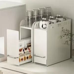 고품질 슬라이딩 주방 선반 싱크대 탕비실 양념통 틈새 진열대 (WFJRD4K)