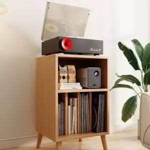 LP판 정리함 턴테이블장 수납 진열장 원목 거치대