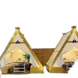 감성 인디언 글램핑 삼각 옥상 텐트 야외 오두막
