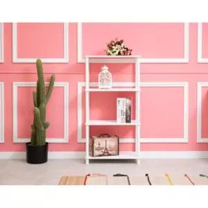 파티션책장 슬림책장 거실서재 리빙 화이트 진열대4단