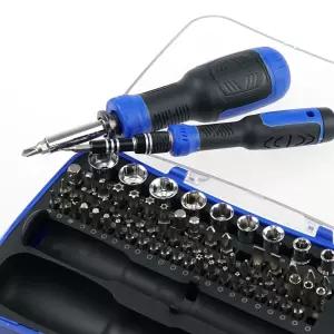 COMS 수공구 정밀 십자 일자 미니 별 육각 안경 시계 삼각 76종 비트 / 76 in 1 드라이버 세트 WISEMG076