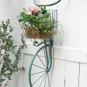 자전거 화분 거치대 철제 벽 장식 진열대 디자인