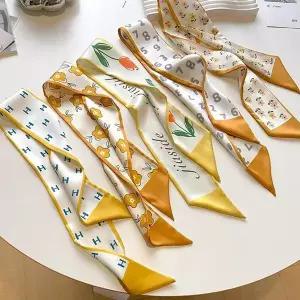 [NS홈쇼핑][2+2+1] 포인트체크 방도 실크스타일 쁘띠 스카프세트 오렌지 (총 5개세트)..