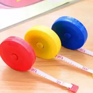 미싱용측정줄 버튼 작동 칼라 치수 미니줄자 (WFJ6E7G)