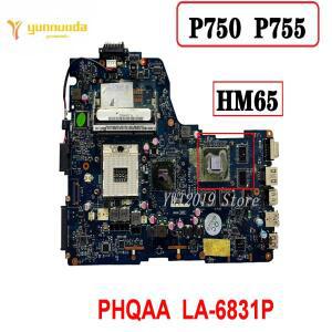 GT540M GPU 2D 3D HM65 DDR3 PHQAA가 장착 Toshiba 위성 P750 노트북 마더보드용 LA-6831P 100% 테스터기됨