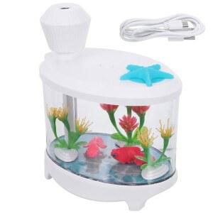 힐 티 USB 크리에이티브 어항 식물 에센셜 디퓨저 가정용 미니 공기 야간 조명 선물용 홈 오피스 장식