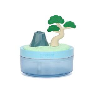 소나무 조경 장식이 있는 미니 책상 , 다채로운 조명, 320ml 용량, 쿨 미스트, USB 전원. 침실, 사무실, 자동차에 완벽합니다