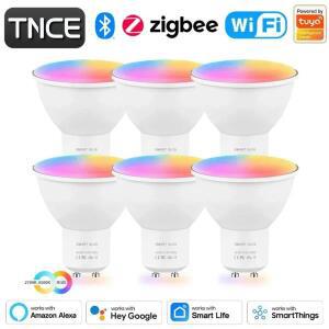TNCE 투야 GU10 LED 전구 와이파이 지그비 블루투스 RGB C  W 화이트 조광 램프 스마트 컨트롤 음성 알렉사