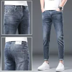 남성청바지 간절기 데님팬츠 슬림 스키니 팬츠 맨 심쿵해외구매
