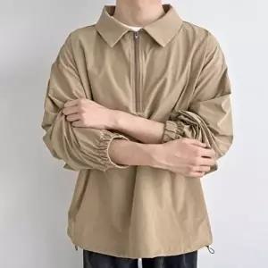 [모로엠]남성 빅사이즈 카라넥 밑단 조임 아노락 DMS-JUA-Q4152085