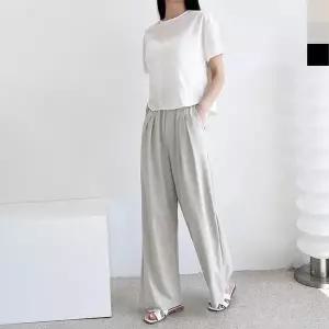 고품질 밴딩바지 일자 배기팬츠 허리밴딩 긴바지 캐쥬얼 면 (WFJRPV2)