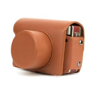 Lomo 인스턴트 와이드 유리 카메라 PU 가죽 가방 투명 보호 케이스 어깨 끈이포함 파우치