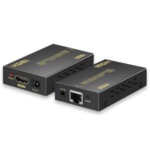 [미국배송] RYXN CAT5E/6 위 HDMI 익스텐더 196피트 이더넷 발룬 지원 1.4 1080P 3D EDID 단일 전원 공급 장치 POC 기술 채택