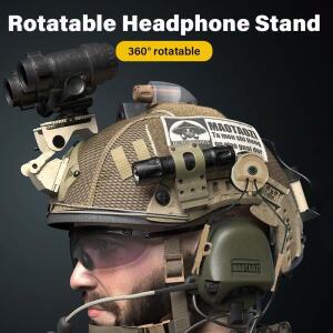 TACtical HeadSET BrACket Fast Ops Core Helmet ARC Rail Adapter SET fit for ComtAC II Ses Noise Cance
