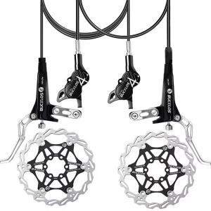 4피스톤 전기 자전거 유압 브레이크 MTB DH 850/1550mm 앞뒤 디스크