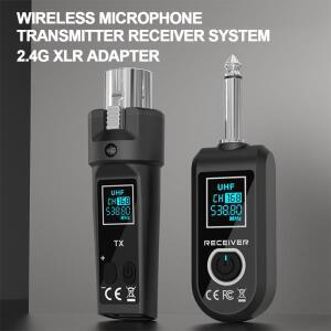 무선 마이크 송신기 or 수신기 시스템 다이나믹 기타 PA DJMixer용 2.4G XLR 어댑터