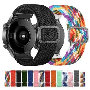 호환  갤럭시 워치 7654FE 액티브 2 기어 S3용 20mm 22mm 탄성 밴드 화웨이 워치 GT 5432 46mm용 브레이디