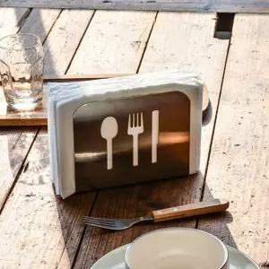 스틸 냅킨 홀더 식당 냅킨 보관 냅킨꽂이 테이블소품