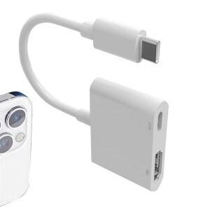 [미국배송] AIRSKY USB C TO HDMI 어댑터 아이폰호환 17 PD 100W 4K@60HZ용 USBC 17/16/15 애플호환 PRO 아이패드호환 PRO(아이폰호환 17용)와 호환됩니다