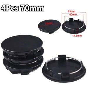 휠캡 플라스틱 자동차 휠 센터 캡 허브캡 크롬 ABS 허브 커버 실버 블랙 플랫 70mm