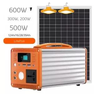 600W 휴대용 보조배터리 AC 플러그 LED