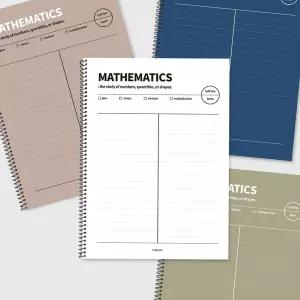 중 고등 학생 수학노트 스프링노트 연습장 공책 공책 대학노트 메모장 노트