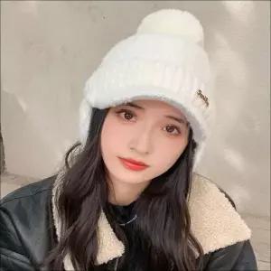 여성 귀달이 비니 방울모자 겨울 귀도리 니트모자 4색