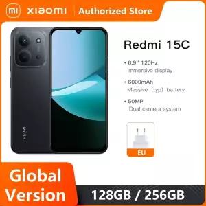 샤오미 레드미 15C 스마트폰 안드로이드 글로벌 버전 미디어텍 헬리오 G81-울트라 50MP 카메라 120Hz 6.9인