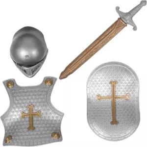 토드모이 빈티지 로마 갑옷 의상 견고한 십자가 흉갑 방패 헬멧과 소드 중세 기사 복장 역할극 할로윈