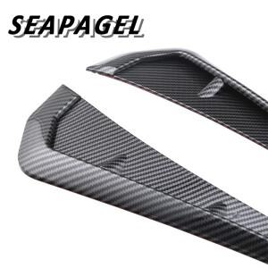 범호환  2pcs 자동차 ABS 사이드 펜더 벤트 에어 날개 커버 몰딩  스티커 후드 흡기 액세서리