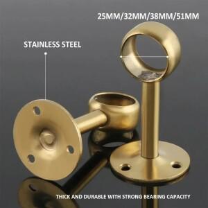 옷장 행어 파이프 브래킷 스틸 플랜지 튜브 거치대 의류 폴 커튼 로드 천장 고정 지지대 클램프 25mm 51mm