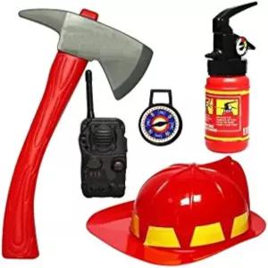 EBTOYS 소방관 역할극 코스튬 할로윈 크리스마스 원피스업 세트 장난감 키트 5개