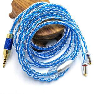 RY-C3 1.2m DIY 교체 Mmcx/0.78mm 2pin 3.5/2.5/4.4mm 실버 도금 리뉴얼 8 코어 케이블 RY4S plus mmcx 이