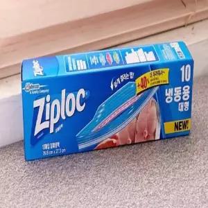 지퍼락 지퍼백 위생백 이지오픈탭 10매 냉동 대형 (WFK8ZGE)