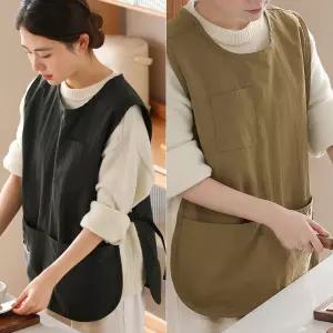 (큰손할인) 조끼앞치마 짧은 작업용 에이프런 주방 입는앞치마 주방 앞치마