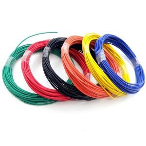 5미터 24awg UL1007 전자 와이어 1.4mm PVC 케이블 UL 인증 24