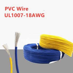 PVC 와이어 OD 2mm 절연 주석 도금 구리 전자 도체 케이블 램프  환경 DIY 라인  300V  5m  18AWG UL1007