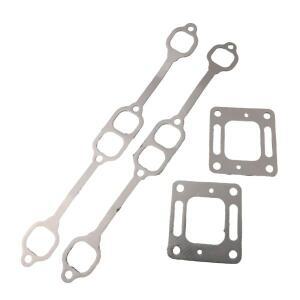 Mercruiser 5.0 Mpi 5.7 350 Mag 라이저 블록 V8 엔진 용 엘보 1980-2002 센터 라이즈 매니 폴드 배기 가스