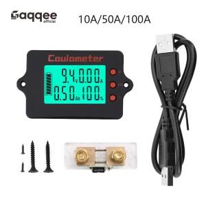 PZEM-037 전압 및 전류 측정기 배터리 잔량 감지기 RV 표시기 쿨롬미터 DC 8~120V 10A/50A/100A