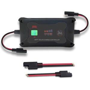 [미국배송] 태양광 커넥터 LCD 디스플레이 LED가 있는 ISUNERGY 20A 12V/24V 휴대용 MPPT 충전 컨트롤러는 빛을 나타냅니다. AGM 젤 LIFEPO4용 최대 PV 600W 60VOC