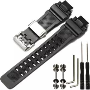 카시오 지쇼크 그래비티마스터 GA1000 GW-A1000 GWA1100 GW-4000 남성 아웃도어 스포츠 손목밴드 블랙 팔찌