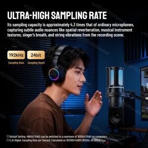 게임팩 카트리지 Monster N32 게이밍 USB 마이크, 192KHz/24Bit 카디오이드 콘덴서 PC 유튜브 게임 라이브