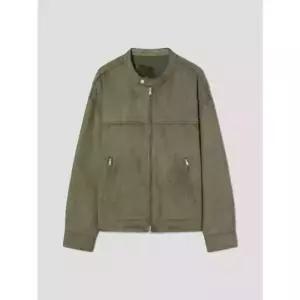 에잇세컨즈 8seconds 레이서넥 페이크 스웨이드 블루종 카키