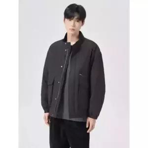 에잇세컨즈 8seconds 경량 퀼팅 패딩 카라 블루종 애쉬