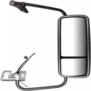 SCITOO 트럭 후드 미러 그레이 도어 장착 2005-2017년 화물기 센추리 컬럼비아용 PC RH 턱 카 파워 가열식