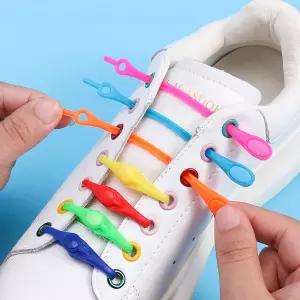 매듭없는 실리콘 신발끈 탄력고무 어린이 유아 신발끈 실리콘운동화끈